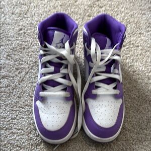 Kids Purple and White Sneakers